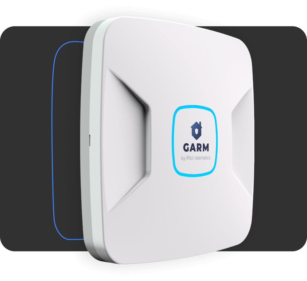 Hub GARM, uma unidade branca de parede